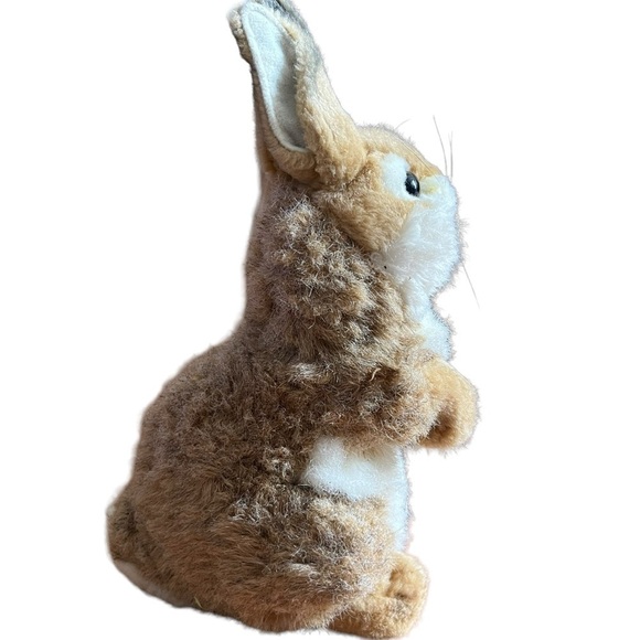 Hansa Rabbit Caramel Baby Bunny Plush Stuffed Animal Toy Tan White 14 Inch - Picture 3 of 7